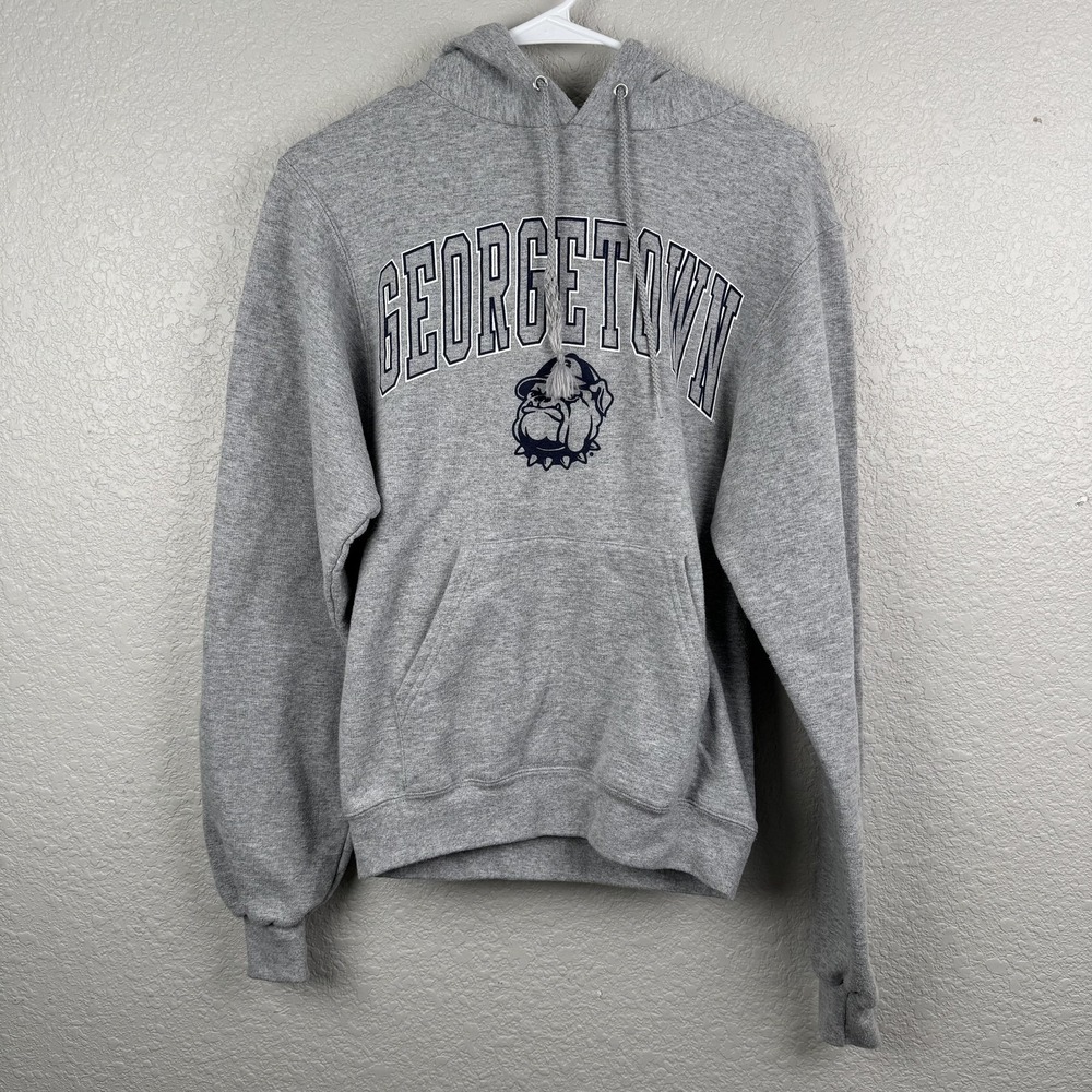 Champion Georgetown Hoyas Sweatshirt Hoodie Mens XS Gray NCAA Bulldog CS2071-930
